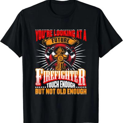 Toekomstige Brandweerman T-shirt Kinderen Jongens Jeugd Mannen Grappig T-shirt