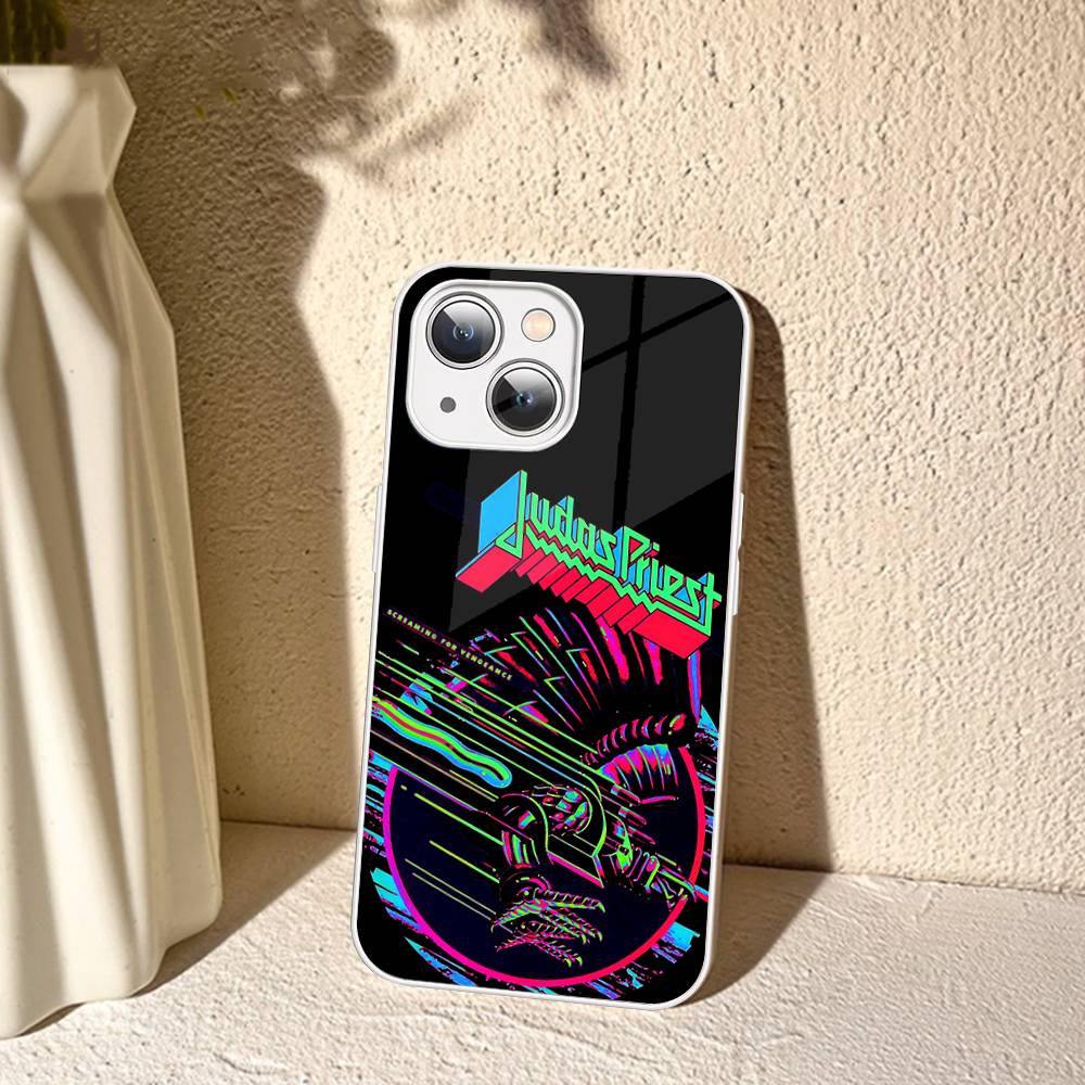Band J-Judas P-Priest Gehärtetes Glas Für Iphone 14 13 12 11 Pro Mini XS MAX 14Plus X XS XR Hüllen