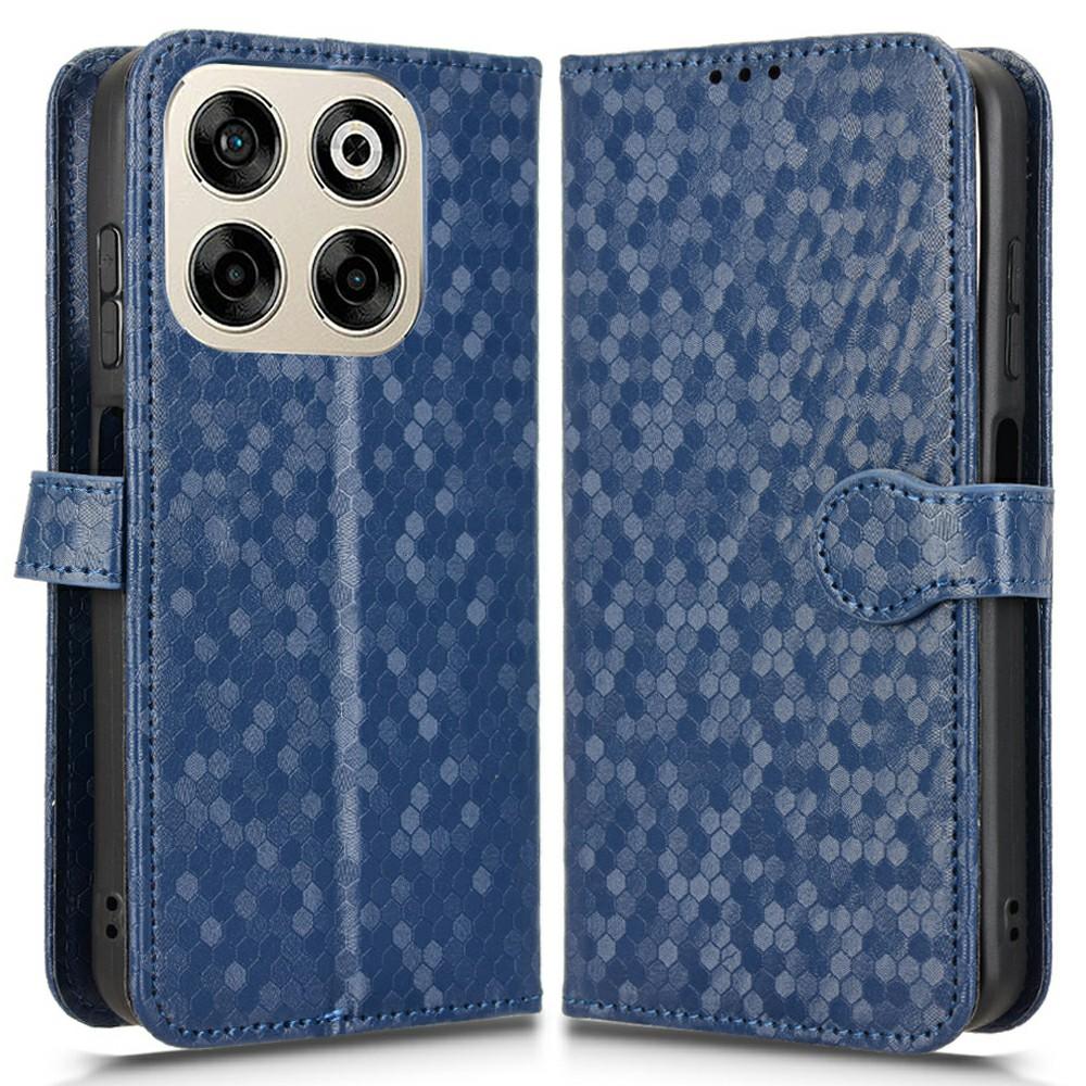 

Для ZTE Blade V70 Чехол-кошелек Тиснение точками Искусственная кожа Чехол для телефона Dark Blue