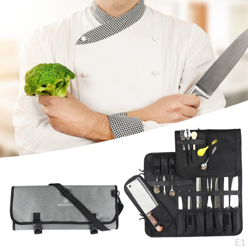 Chef Roll Bag Nastavitelné ramenní popruhy Úložný prostor pro kuchyňské nástroje na vyřezávání masa