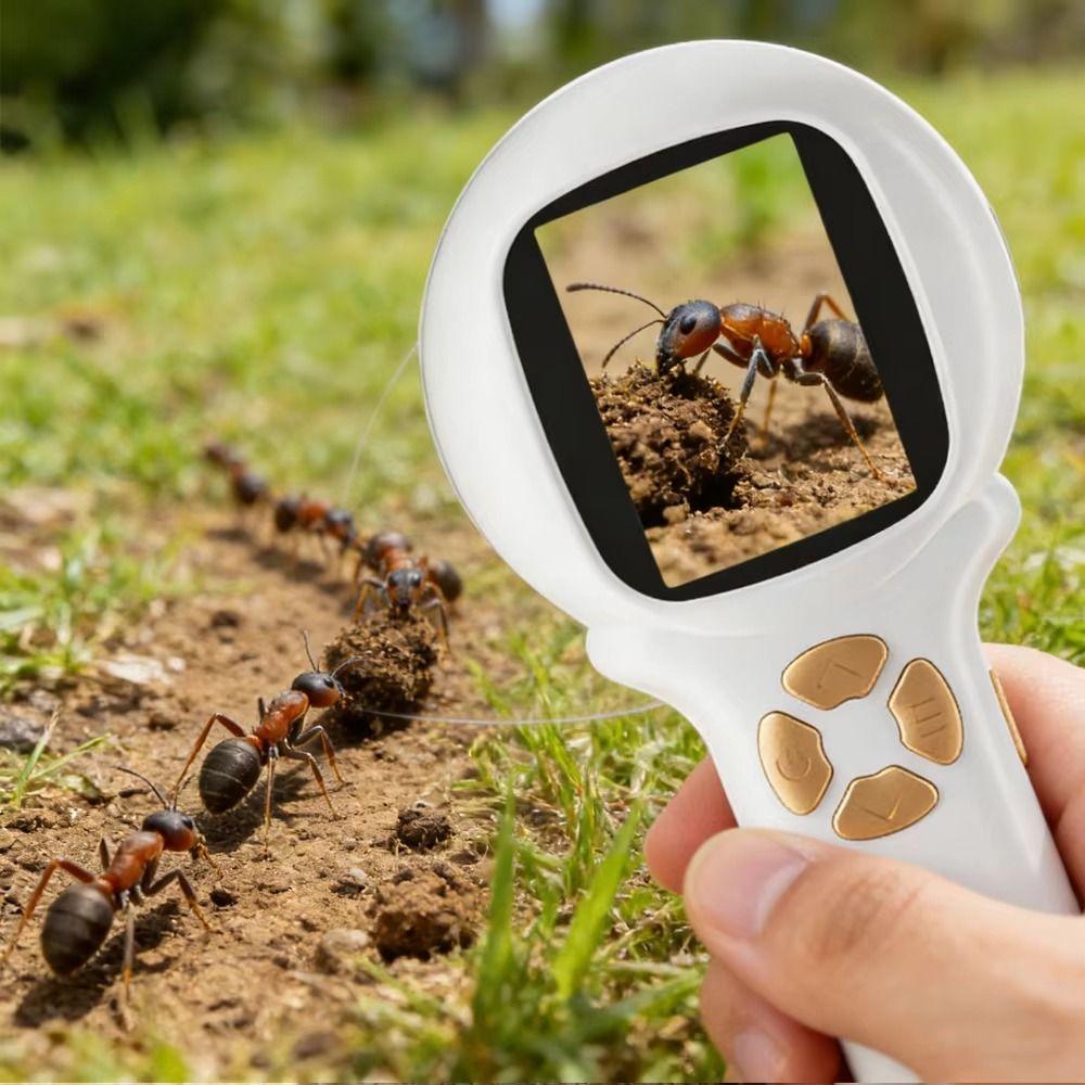 Portable Handheld Digital Microscope HD Mini Portable Microscope Kids Microscope Coin Magnifier