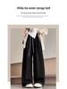 2025 Women's Blue Glutinous Rice Lazy Loose Wide-Leg Pants: Petite, Slimming, Summer Drape Design