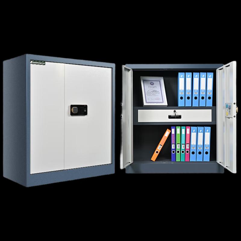 SUNWOOD BG872 All-Steel Home Office Safe with Fingerprint & Password Lock