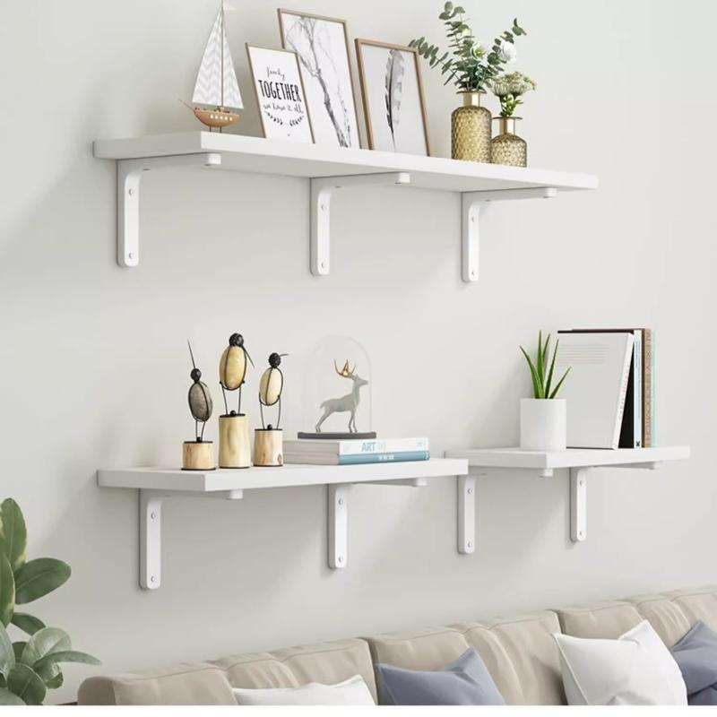 Wall Shelves Floating Wood Water Resistant-Space Saving Storage Display Rack Kitchen Bathroom