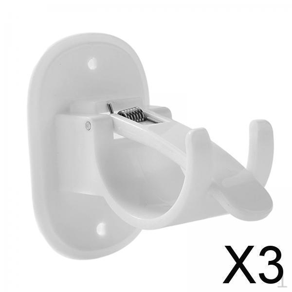 

2xCurtain Rod Hooks Curtain Brackets No Drill Universal ,Portable, for Wall