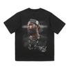 Owen Side Face Big Avatar Printing Short-sleeved T-shirt American Star Summer Heavy Cotton Student Man Oversized T Shirt