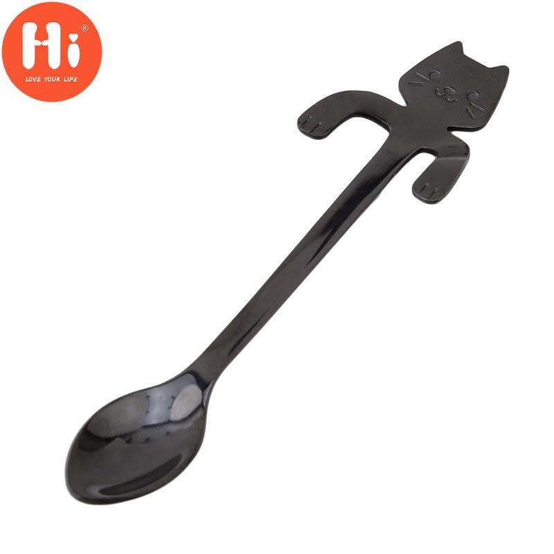 Hi 1 Pc Cute Cat Handle Small Spoon Ladle Hanging Coffee Spoon