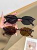 2Pcs Classic Simple Fashion Oval Frame Design Fashionable Women's Sunglasses Set Suitable for Street Photography, Vacation, Part