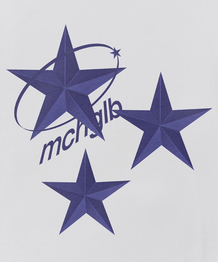 MATCHGLOBE Star Logo Crop Top (White)