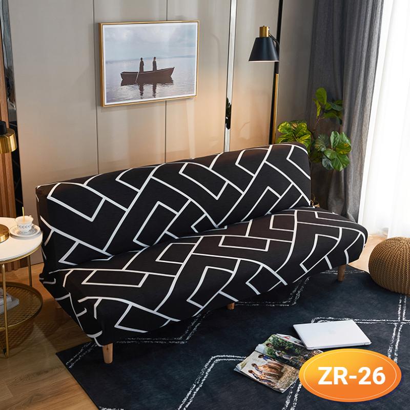 Sofa-Bettbezug ohne Armlehne, klappbarer Sofabezug, elastische Sofabezüge für Wohnzimmer, Couchbezüge für Sofas