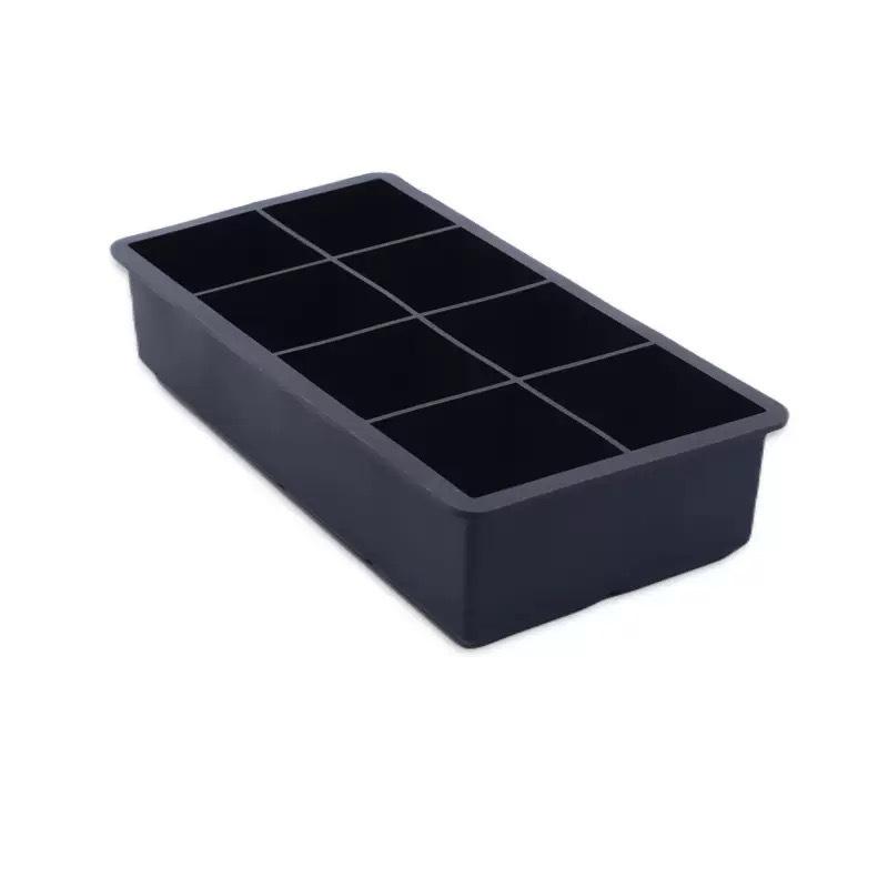 Silicone Ice Cube Tray with Lid - 8-Cube Whiskey Maker, Food-Grade for Home & Commercial Use