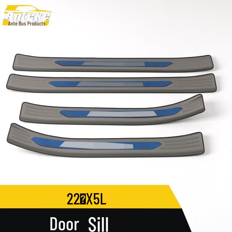 22 X5L Stainless Steel Sill Strips: Exterior Decorative Welcome Pedal Patches