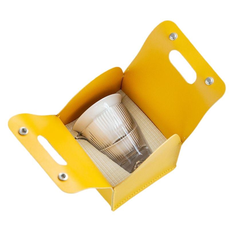 Resete i glas för te, liten bubbeltekopp, bilväska, utomhus enkel kanna, dubbelkopp, tehavs-kula rättvis kopp, snabbkopp