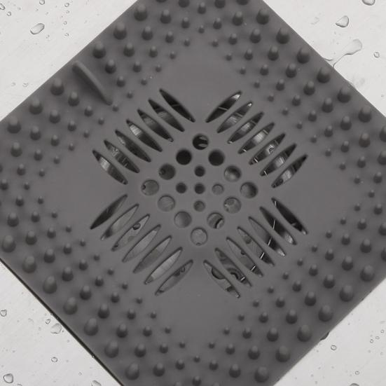 4-teiliger Duschablauf-Haarfänger, quadratisches Kunststoff-Spülbeckensieb, Anti-Verstopfungs-Filter für Badewanne und Küche, verhindert verstopfte Rohre, Haarschutz