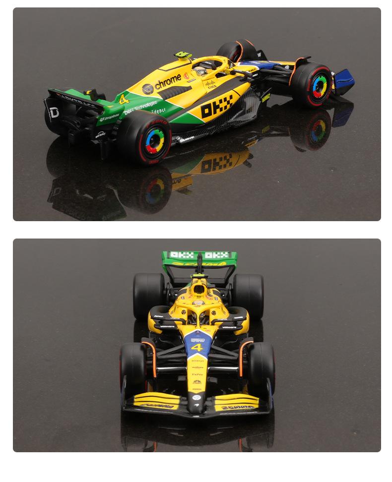 Bburago 1:43 McLaren MCL38 2024 Monaco F1 Race Alloy Car Model
