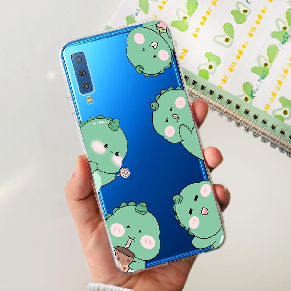 Silicone Cover For Samsung Galaxy A7 2018 Case A750 A750F Case Clear TPU Fashion Phone Case For Samsung A 7 2018 SM-A750F Fundas