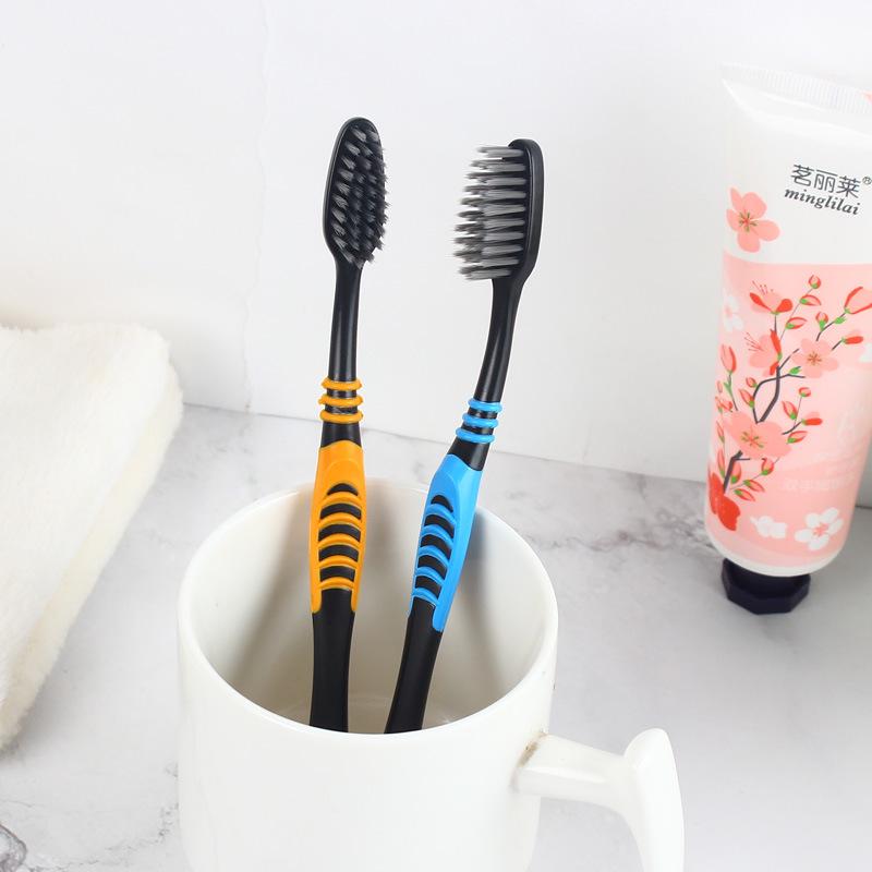 Ultra-Fine Soft Bristle Bamboo Charcoal Toothbrush - Individually Wrapped for Adults