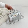Fashionable Pu Shoulder Bag Stylish Street Trend Box Bag For Women In Elegant Black