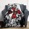 1pc Resident Evil Soft Comfortable Blanket Digital Print, All Season Multipurpose Knit Fabric Bedding, Office, Sofa Home Decor Blanket