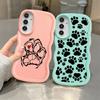 Cute Pet Paw Prints Soft Phone Cover Case for Samsung Galaxy A14 A13 A16 A12 A15 A11 A52 A21s A23 A03 A05 A22 A06 A33 A53 A04