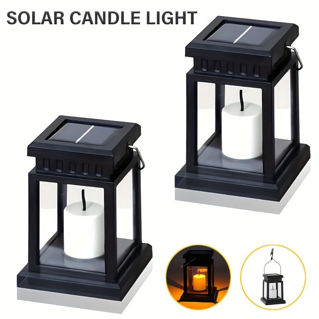 Solar Lanterns, Flickering Flameless Candle LED Lights, Solar Lights Garden Outdoor Hanging Decoration for Table, Patio, Outdoor Party Decoration