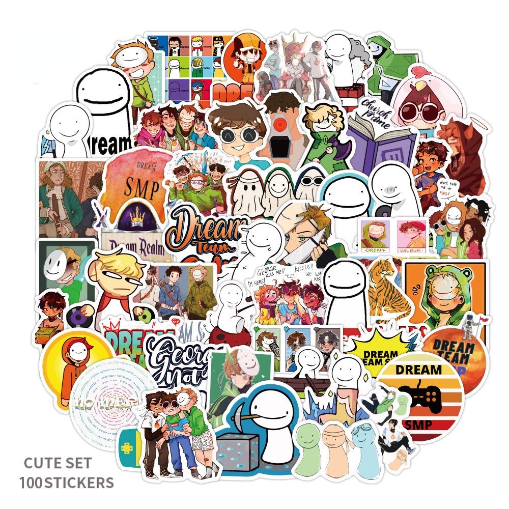 buy 100pcs dreamsmp hot spots cute graffiti stickers luggage compartment notebook refrigerator toy kids stickers decal sticker kids toys at affordable prices free shipping real reviews with photos joom