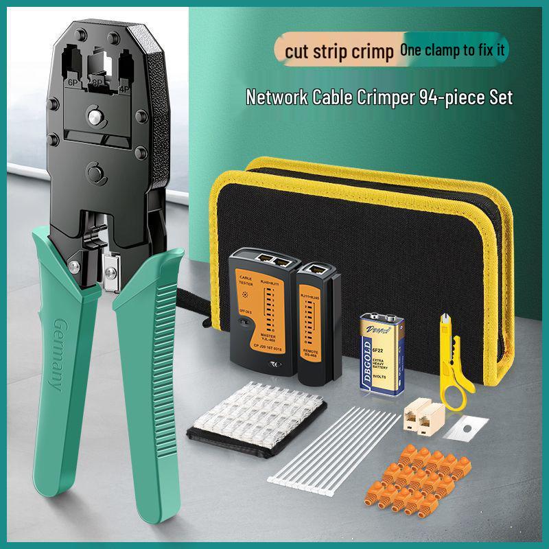 Home Network Cable Crimper Set: Cat5 Pliers & Multifunctional Wire Stripper