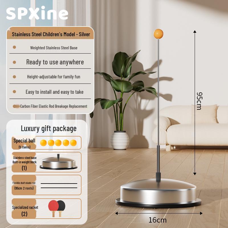 Children's Indoor Table Tennis Rebound Trainer for Solo Practice
