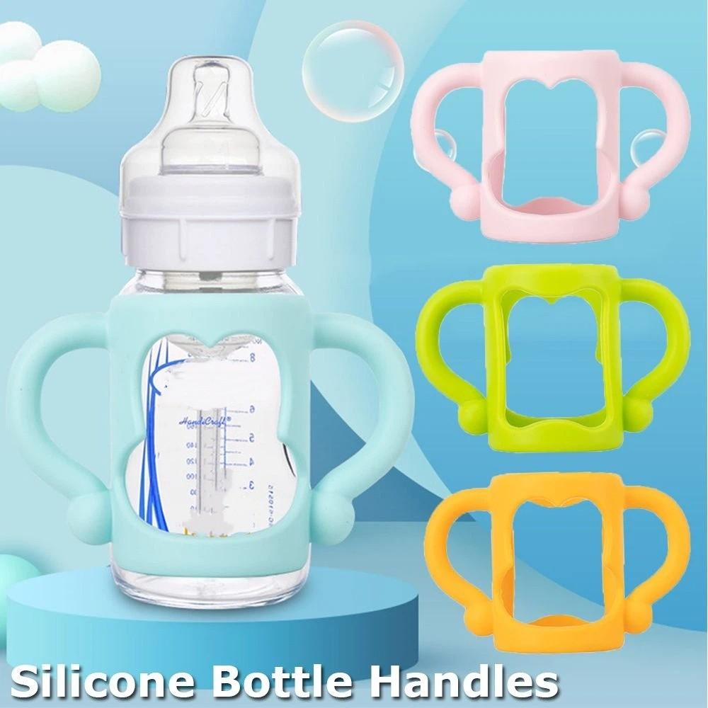 Resistant Silicone Feeding Bottles Accessories Wide Mouth Grip Baby Bottle Handles Universal Handle