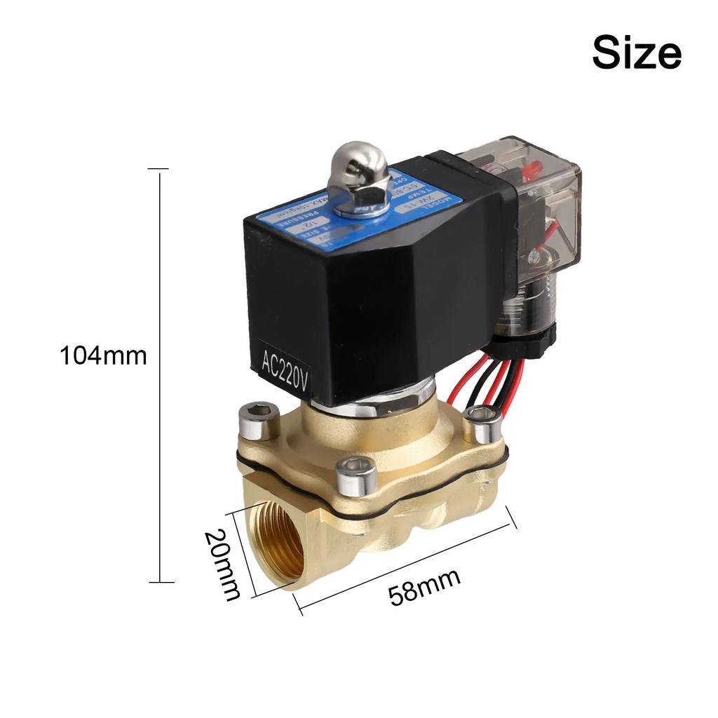 Brass Electromagnetic Valve Direct Control Type At 12 Inch Size And Operating Voltage Of 220V AC For Reliable Flow Management