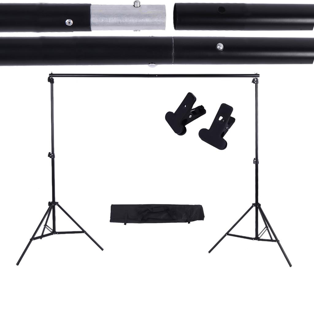 2 *   / 6.6 * 9.8ft   Background Support Stand Photo Backdrop Crossbar Kit with two Clamps
