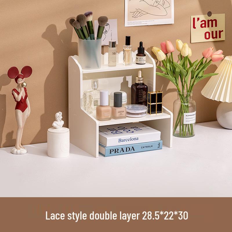 Детская многоярусная настольная книжная полка с ящиками для хранения для дома и общежития 2370₽