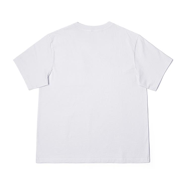 Comfortable Round Neck Pocket Design Small Embroidery Logo Short Sleeve T-Shirt Men Tops White LMT0101613RX00FK14000