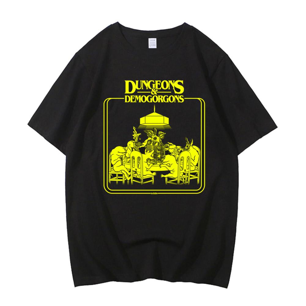 Eddie Munson The Demogorgon T Shirt Men Women Cannibal Flower Monster Hawkins High Street High Quality Cotton Tshirts