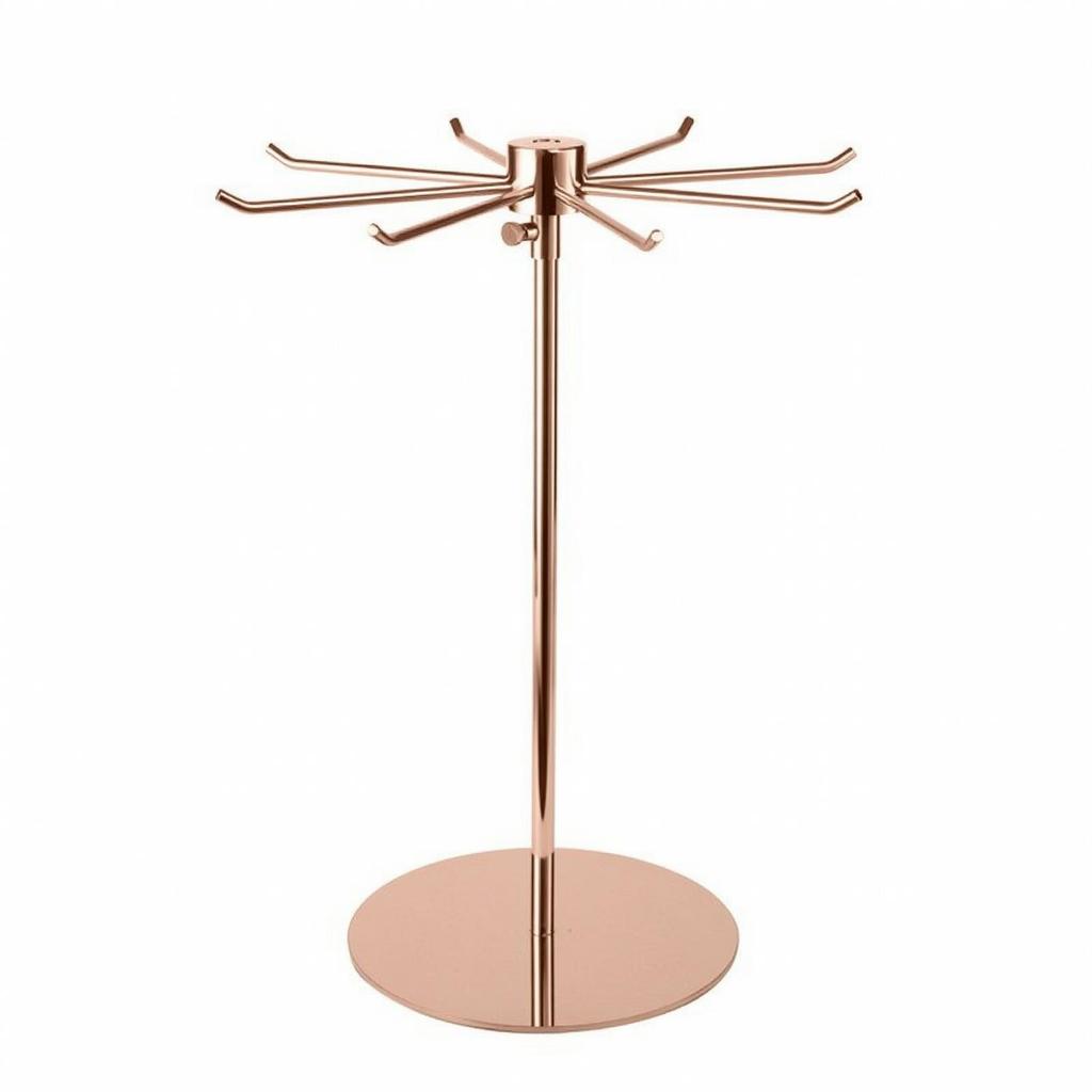 Tangletangle-Resistant Rotating Jewelry Organizer Rose Gold Display
