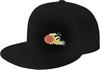 Flat Brim Cap Snapback Hat For Men Basketball Logo Prints Adjustable Baseball Cap