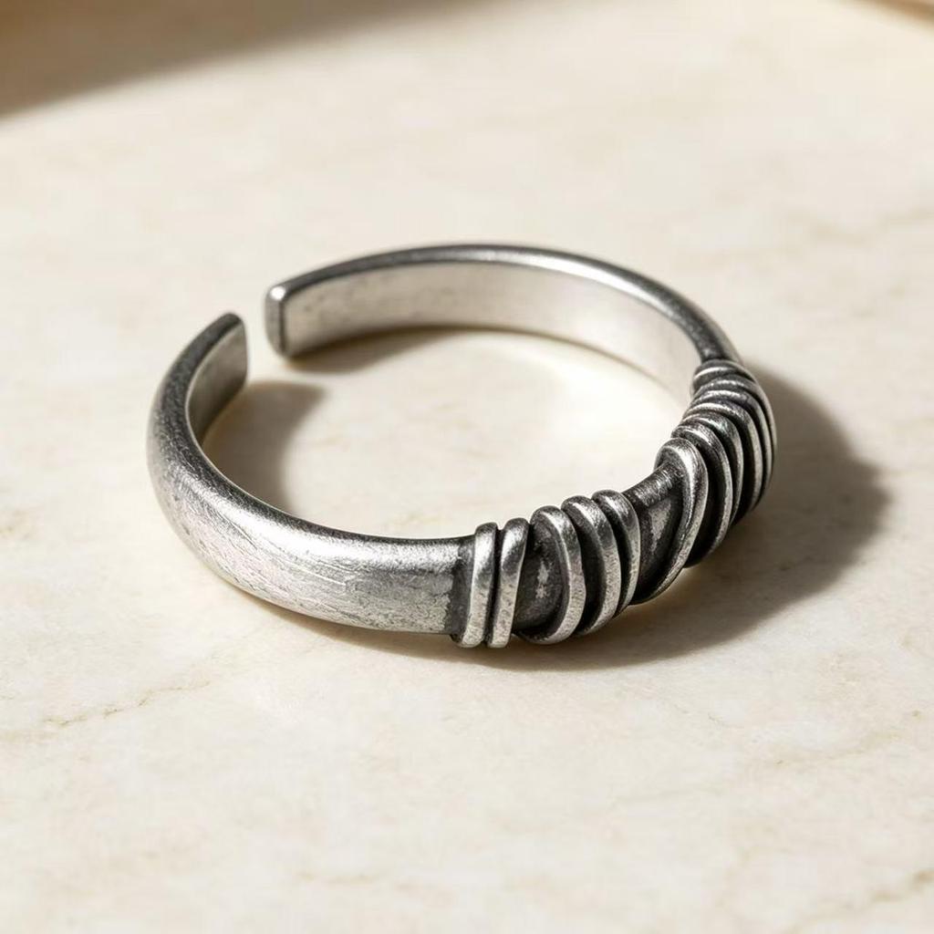 Retro Korean-Japanese Style Knot Open Ring for Women – Fashion Wide Band Index Finger Ring