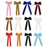 6Pcs Velvet Ribbon Bow Tie Christmas Tree Decorations Xmas Ornaments for Home Party Garland Festive Holiday Decor Indoor Outdoor Use