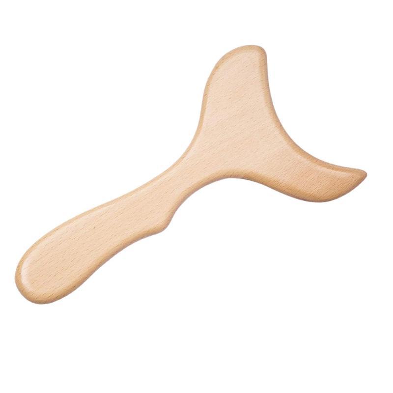 Ergonomic Wooden Massage Tool Natural Solid Wood Skin Friendly for Home Relaxation Post Work Neck Back Relief