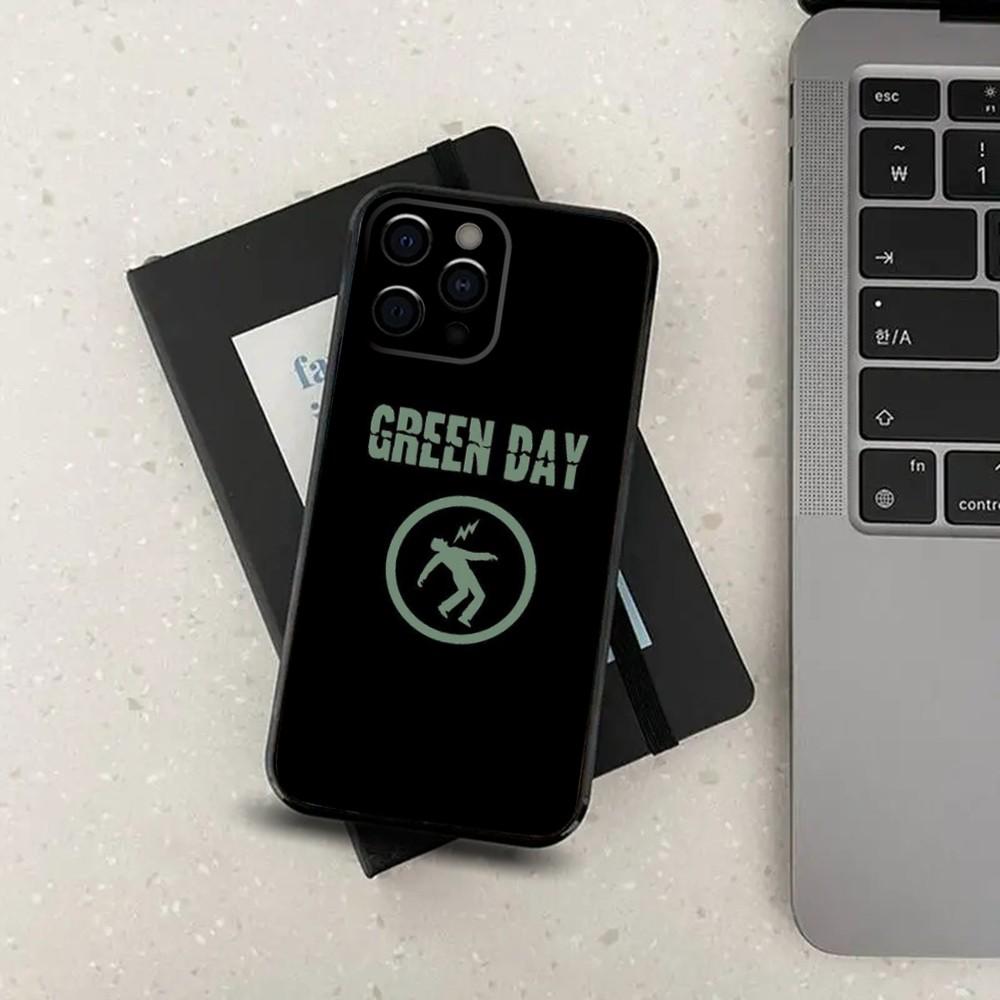 G-Green Day Band Phone Case For iPhone 16,15,14,13,12,11,Pro,X,XS,Max,XR,Plus,Mini Soft Black Cover