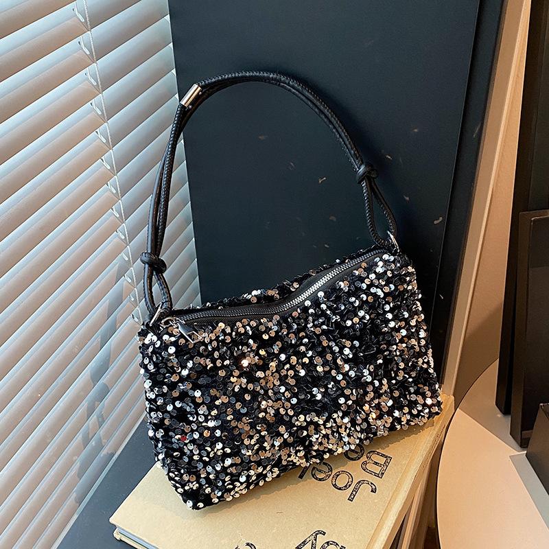 Sequins Fashion Trend Portable Shoulder Bag New Niche Versatile Casual Underarm Bag