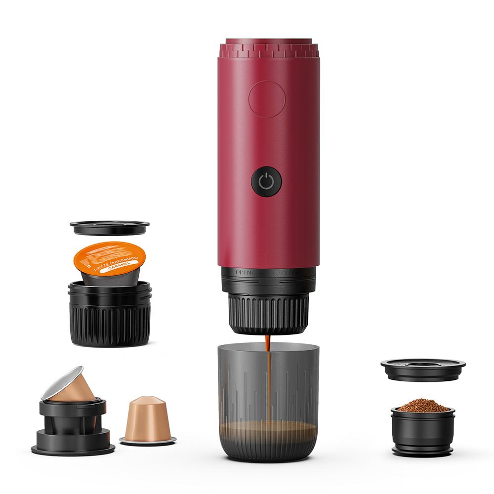 3-in-1 Wireless Electric Portable Espresso Coffee Machine for Car & Home Camping Coffee Maker Capsule Powder Travel Coffee Maker