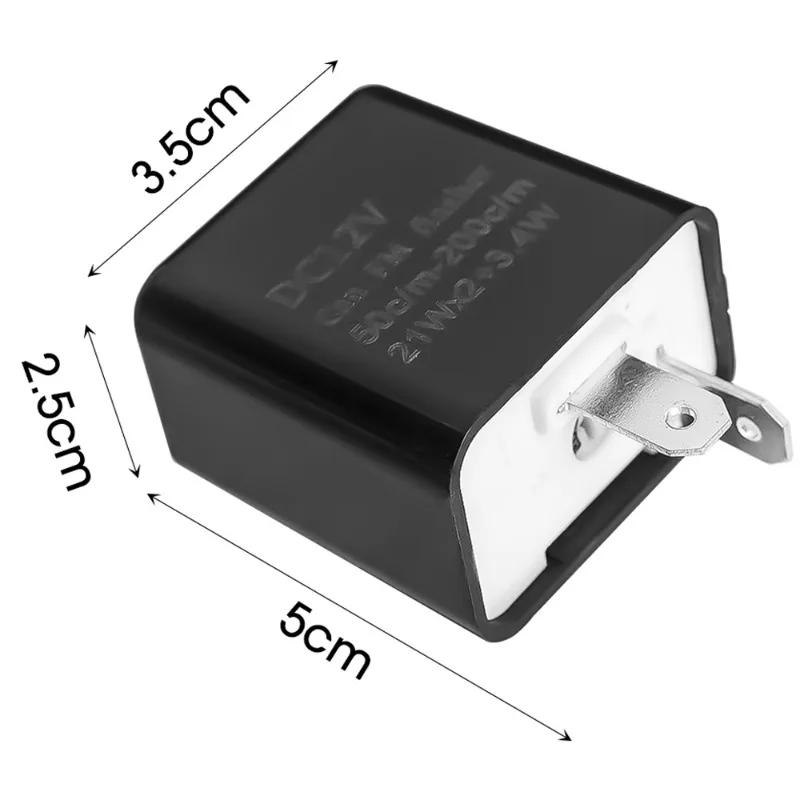 Releu intermitent LED cu 2 pini Intermitent pentru modificarea motocicletei 12V Autoturisme Motociclete cu frecvență reglabilă Semnale de viraj Relee indicatoare