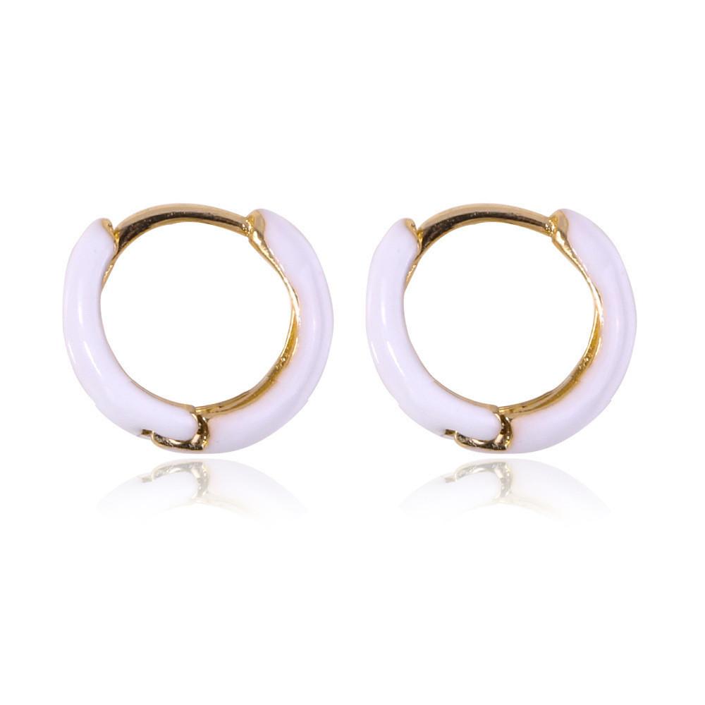 Lovely Metal Geometric Stud Earrings For Women Colorful Design 2021