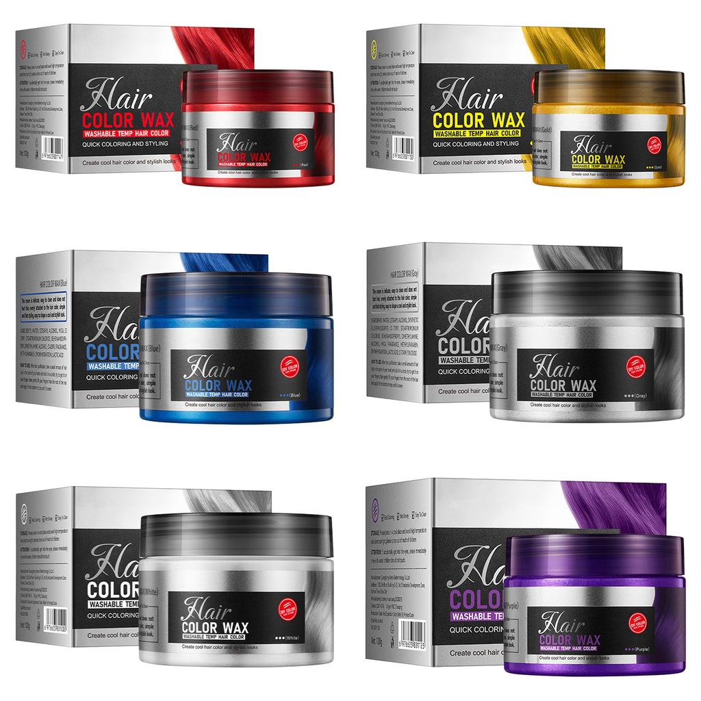 1Pc Washable Temporary Hair Cream – Color Wax for Styling, Disposable Use at Parties, Cosplay Events & Music Festivals