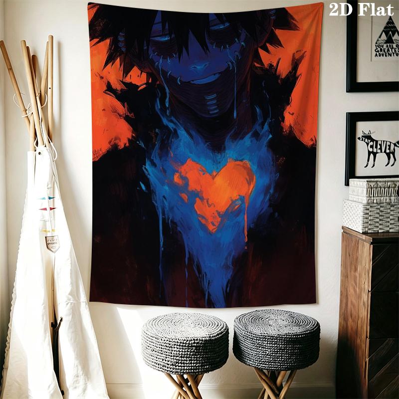 My Hero Academia Wall Tapestry Aesthetic Wall Hanging Printed Fabric Blanket Decorative Tapestries for Bedroom Living Room Home Decor