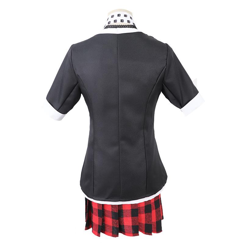 Anime Danganronpa Enoshima Junko Cosplay Uniform Cafe Work Clothes Short Skirt Double Tail Braid Wig Halloween Carnival Costumes