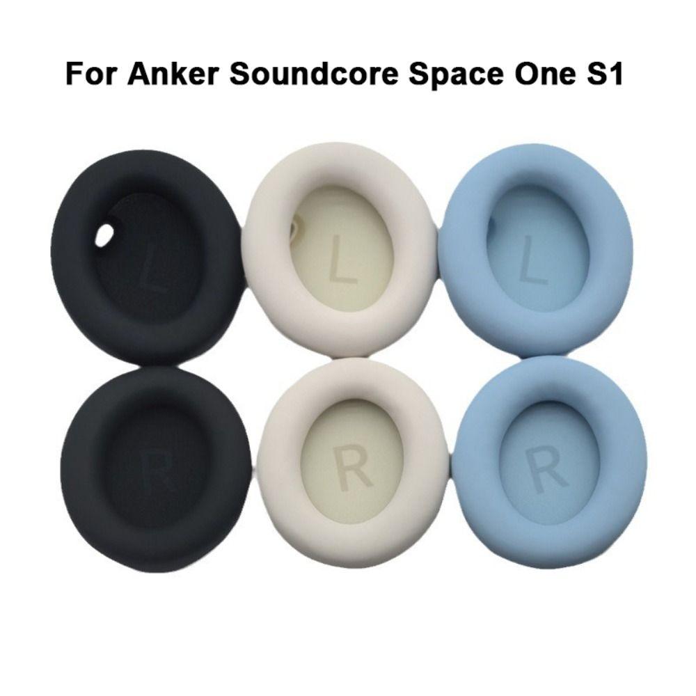 2Pcs Foam Sponge Replacement Ear Cushion Headset Earmuff for Anker Soundcore Space One S1 Headphone