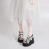 2025 Summer New Thick-soled Heightening Word with Roman Sandals Women Wear Light Lazy Shoes Casual Sandals