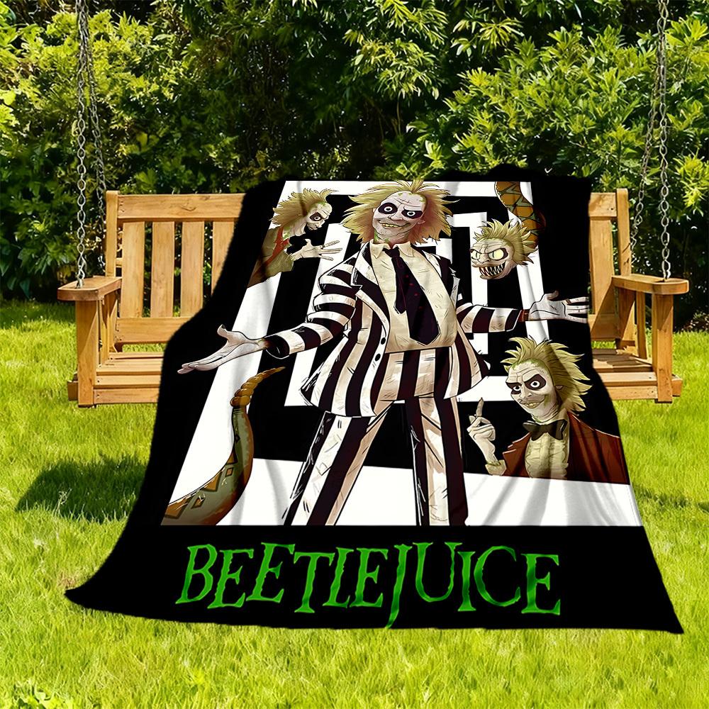 

1PC Beetlejuice Halloween Outdoor Blanket Lightweight Flannel, Soft & Warm, All-Season Use for Sofa, Outdoor030 130x150cm